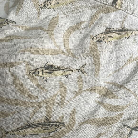 Woolrich Stone Fish & Kelp Print Button Down Shirt - L - Picture 6 of 6